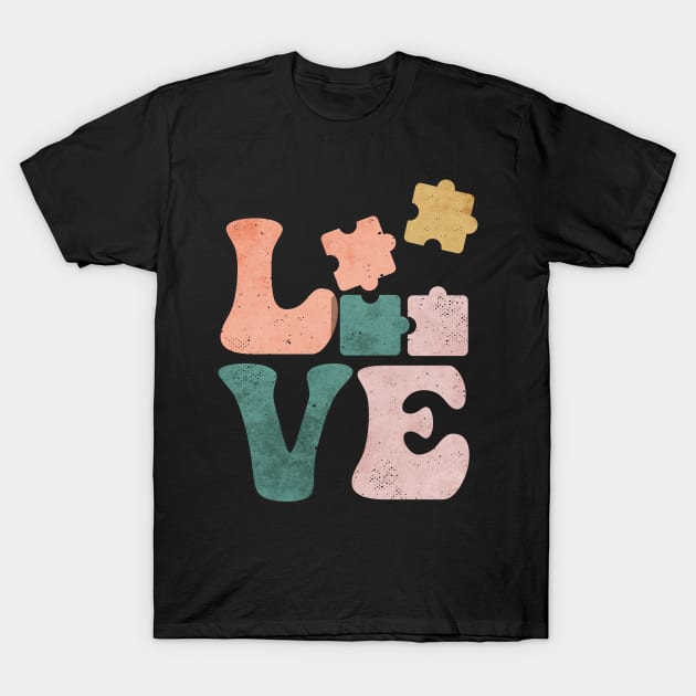 Behavior Analysis Behaviour Analyst Puzzle LOVE T-Shirt by Alex21